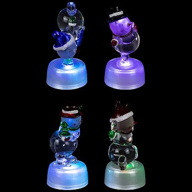 Northlight LED Lighted Snowmen Acrylic Christmas Table Decor 4-pc. Set