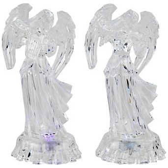 Northlight LED Lighted Angel Acrylic Christmas Table Decor 2 pc Set