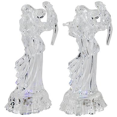 Northlight LED Lighted Angel Acrylic Christmas Table Decor 2-pc. Set