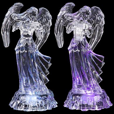 Northlight LED Lighted Angel Acrylic Christmas Table Decor 2-pc. Set