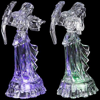 Northlight LED Lighted Angel Acrylic Christmas Table Decor 2-pc. Set
