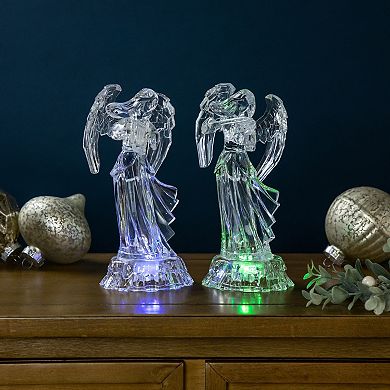 Northlight LED Lighted Angel Acrylic Christmas Table Decor 2-pc. Set