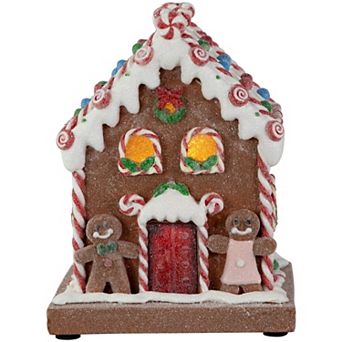 Northlight Pre-Lit LED Gingerbread Candy House Table Decor 7.5-Inch