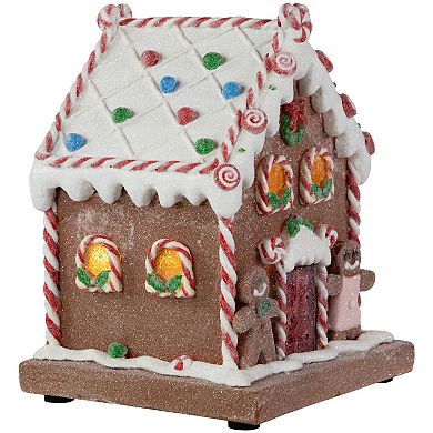 Northlight Pre-Lit LED Gingerbread Candy House Table Decor 7.5-Inch