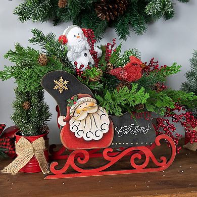 Northlight Santa Claus "Merry Christmas" Sleigh Decoration 11.5-Inch Table Decor