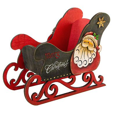 Northlight Santa Claus "Merry Christmas" Sleigh Decoration 11.5-Inch Table Decor
