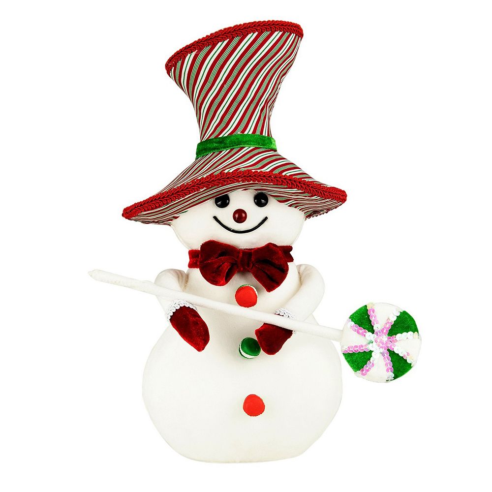 Northlight Snowman with Sequin Lollipop & Striped Hat Christmas Decoration