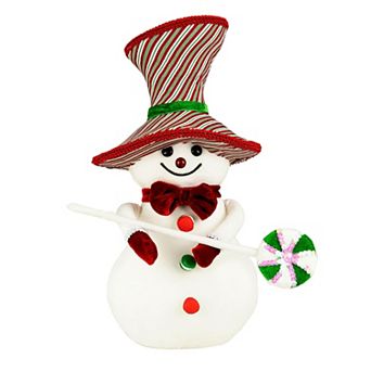 Northlight Snowman with Sequin Lollipop & Striped Hat Christmas Decoration