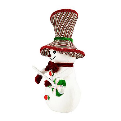 Northlight Snowman with Sequin Lollipop & Striped Hat Christmas Decoration