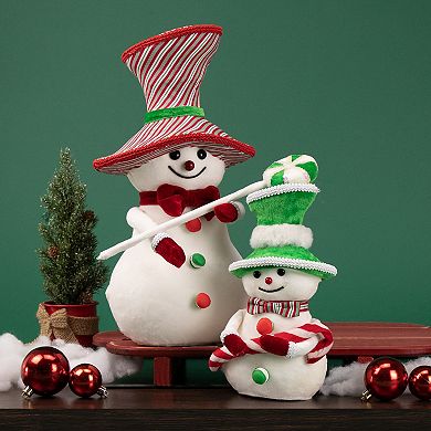 Northlight Snowman with Sequin Lollipop & Striped Hat Christmas Decoration