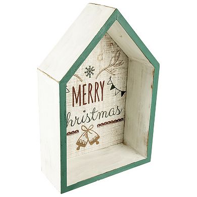 Northlight 11.75-inch 3D House Merry Christmas Wall Decor