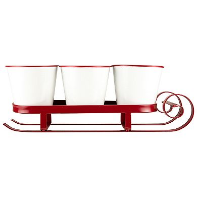 Northlight Sleigh with "Noel," "Joy," & "Merry" Buckets Christmas Centerpiece Table Decor