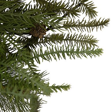 Northlight 21-Inch Pine Christmas Tree Hanging Wall Decor with Pinecones