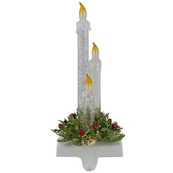 Northlight 9-Inch Battery Operated LED Lighted Candle Stocking Holder