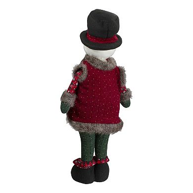 Northlight Jolly Plush Boy Snowman Christmas Figure Floor Decor