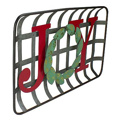 Northlight Rustic Basket "Joy" 24-in. Wall Decor