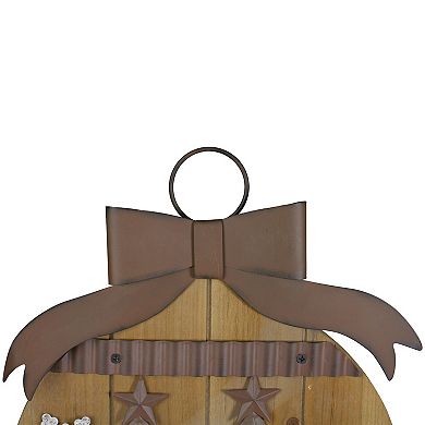 Northlight Rustic Christmas Trees and Snowflakes Wall Sign