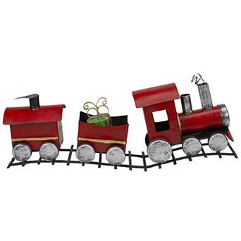 Northlight Triple Car Metal Train Christmas Table Decor