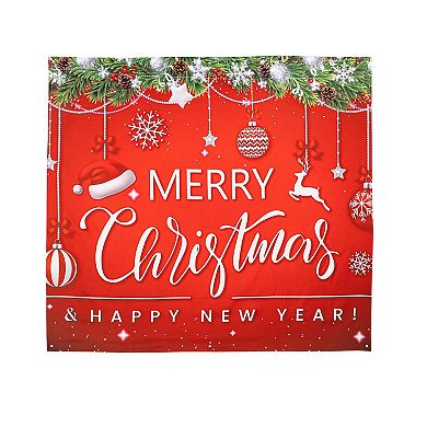 Evergreen Enterprises Merry Christmas & Happy New Year Garage Door Cover