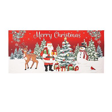 Evergreen Enterprises Merry Christmas Double Car Garage Door Cover Outdoor Décor