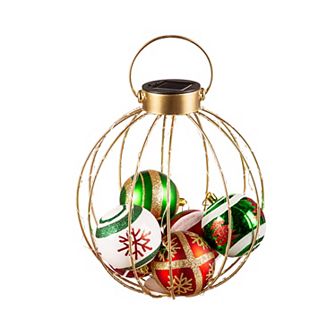 Evergreen Enterprises Solar Round Ornament Lantern Outdoor Decor