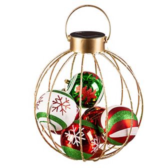 Evergreen Enterprises Solar Round Ornament Lantern Outdoor Decor