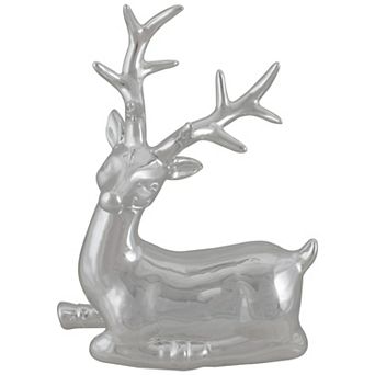 Northlight Shiny Ceramic Sitting Reindeer Table Decor