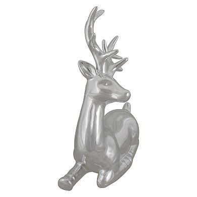 Northlight Shiny Ceramic Sitting Reindeer Table Decor
