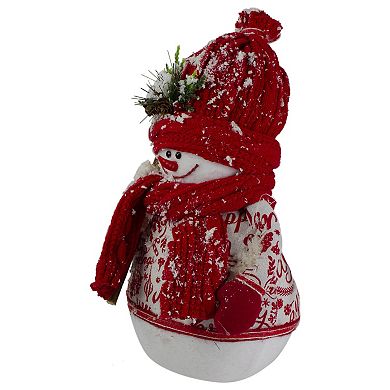 Northlight Standing Snowman Christmas Figure with Broom Floor Decor