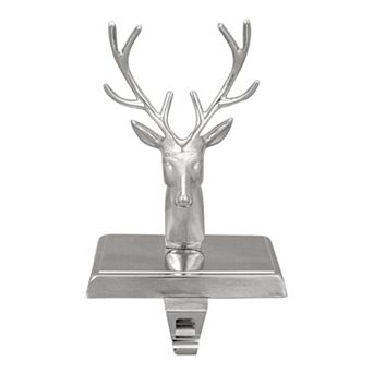 Northlight 8-Inch Shiny Silver Deer Head Christmas Stocking Holder