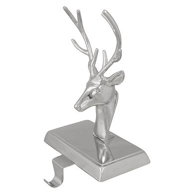 Northlight 8-Inch Shiny Silver Deer Head Christmas Stocking Holder