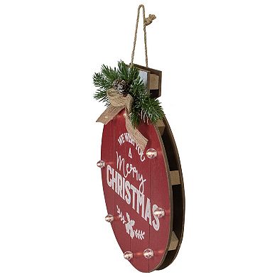 Northlight 13.75-Inch Battery Operated "We Wish You a Merry Christmas" Wall Decor