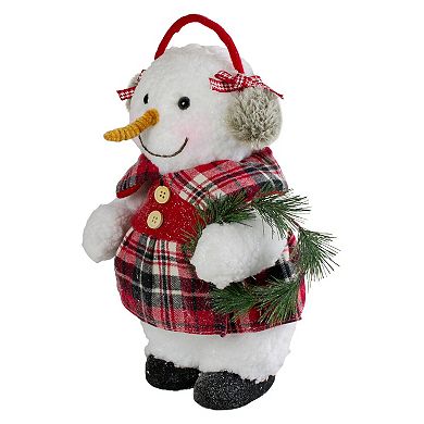 Northlight 12-in. Plush Girl Snowman Christmas Figure