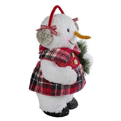 Northlight 12-in. Plush Girl Snowman Christmas Figure