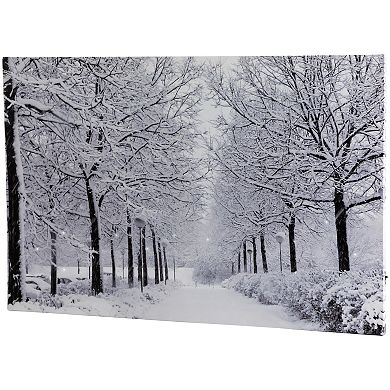 Northlight Fiber Optic Lighted Winter Lane Wall Decor