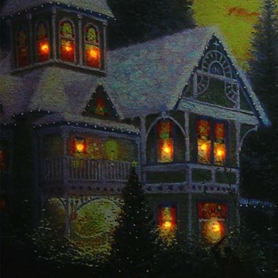 Northlight LED Lighted Victorian Christmas Canvas Wall Decor