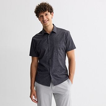 Men's FLX Tech Mesh Slim-Fit Short Sleeve Button-Down