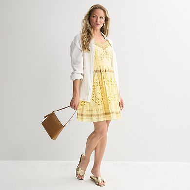 Women's Farmers Market Tiered Short Slip Dress