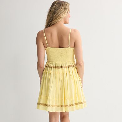 Women's Farmers Market Tiered Short Slip Dress