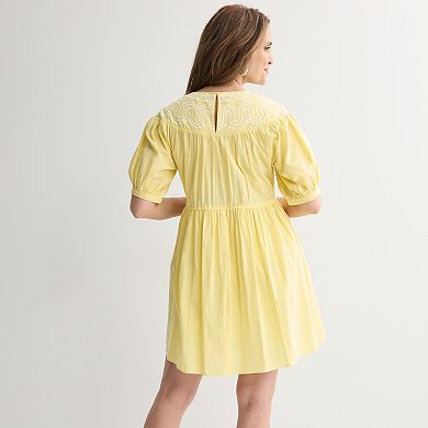 Women's Farmers Market Embroidered Mini Dress