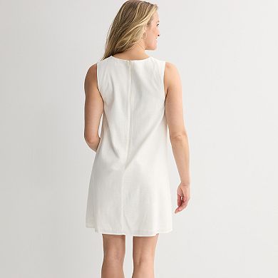Women's Farmers Market Sleeveless Linen Shift Dress