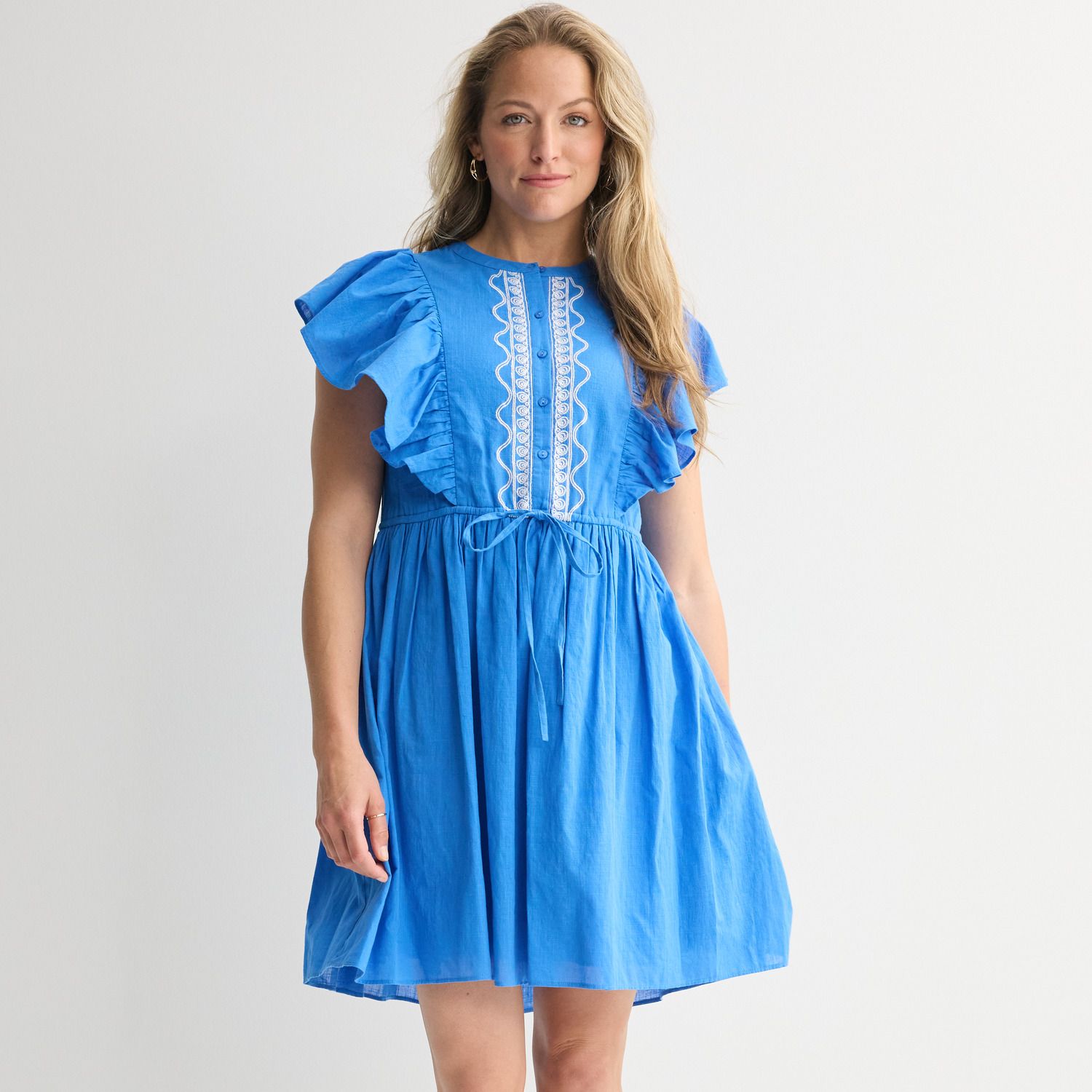 Женские платья Farmers Market Embroidered Ruffle Dress