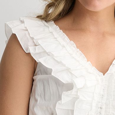 Women's Farmers Market Smocked Waist Ruffle Top