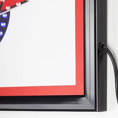 American Art Décor Chevy Corvette Design Framed LED Wall Sign