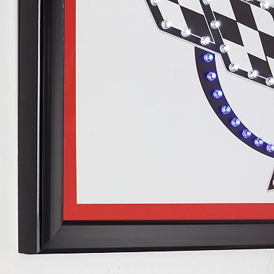 American Art Décor Chevy Corvette Design Framed LED Wall Sign