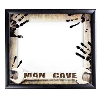 American Art Décor Printed Accent Mirror with Man Cave Design