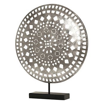 American Art Décor Intricate Metal Figure Sculpture Table Decor