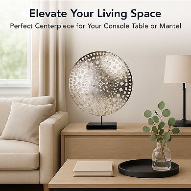 American Art Décor Intricate Metal Figure Sculpture Table Decor