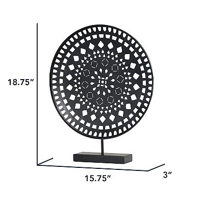 American Art Décor Intricate Metal Figure Sculpture Table Decor