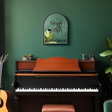 American Art Décor Grand Ole Opry Printed Arched Mirror